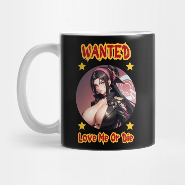 Wanted Pirate Love Me Or Die Anime Girl by Clicks Clothes